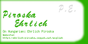 piroska ehrlich business card